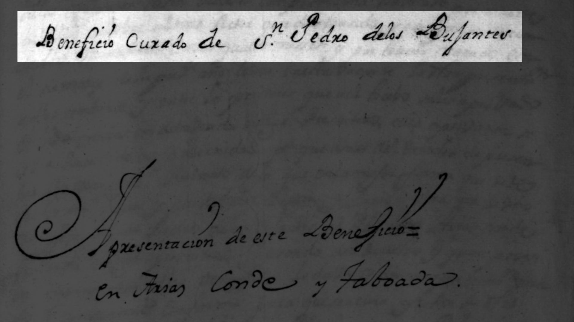 Beneficio curado de S.n Pedro delos Bujantes (1655)